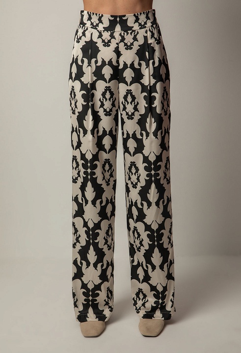 Black and white trousers