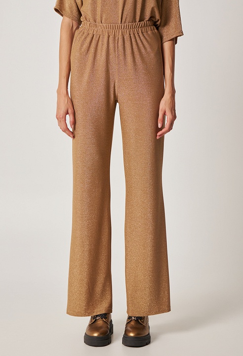 Straight lurex trousers