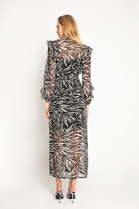 Long zebra print dress