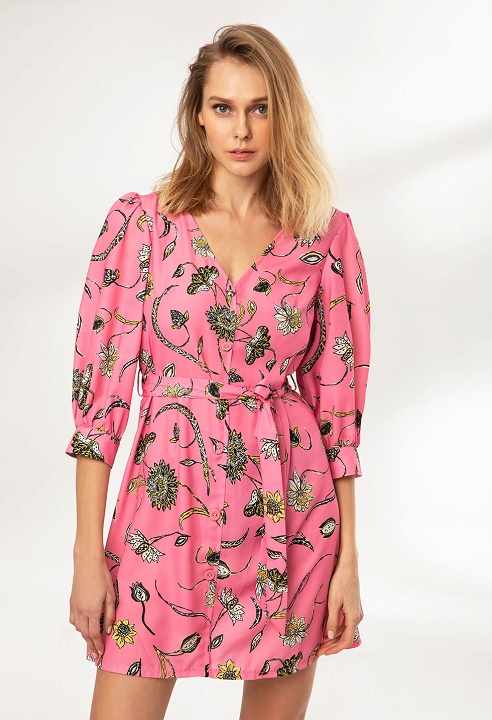 Shirtdress with flowers