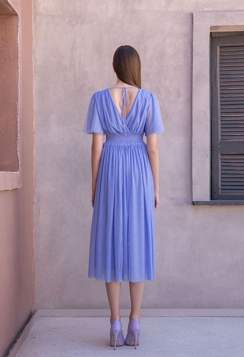 Τούλινο φόρεμα με ελαστική μέση