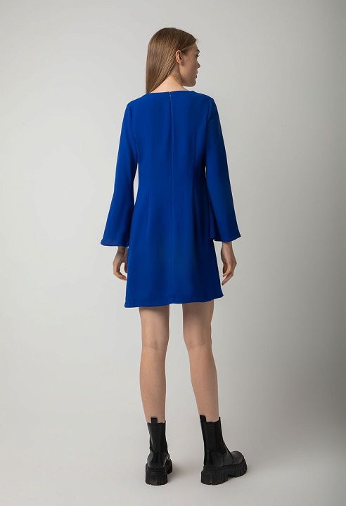Dress with bell sleeves
