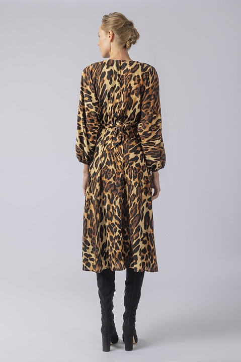 Μίντι φόρεμα leopard