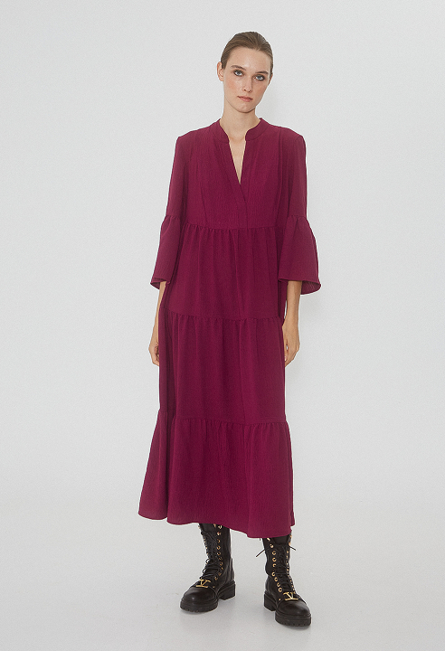 Midi dress with sections