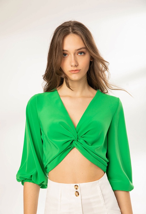 Crop top with knot detail