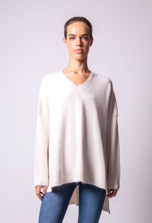 Asymmetric oversized sweater