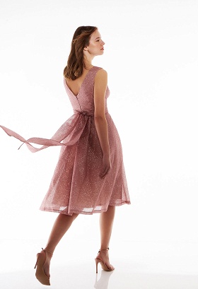Tulle dress with glitter