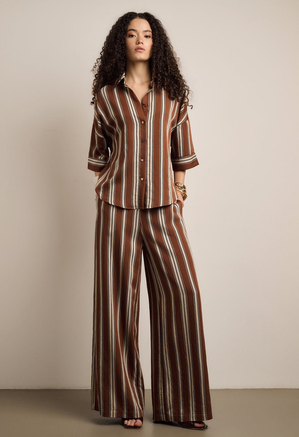 Striped pants and shirt set