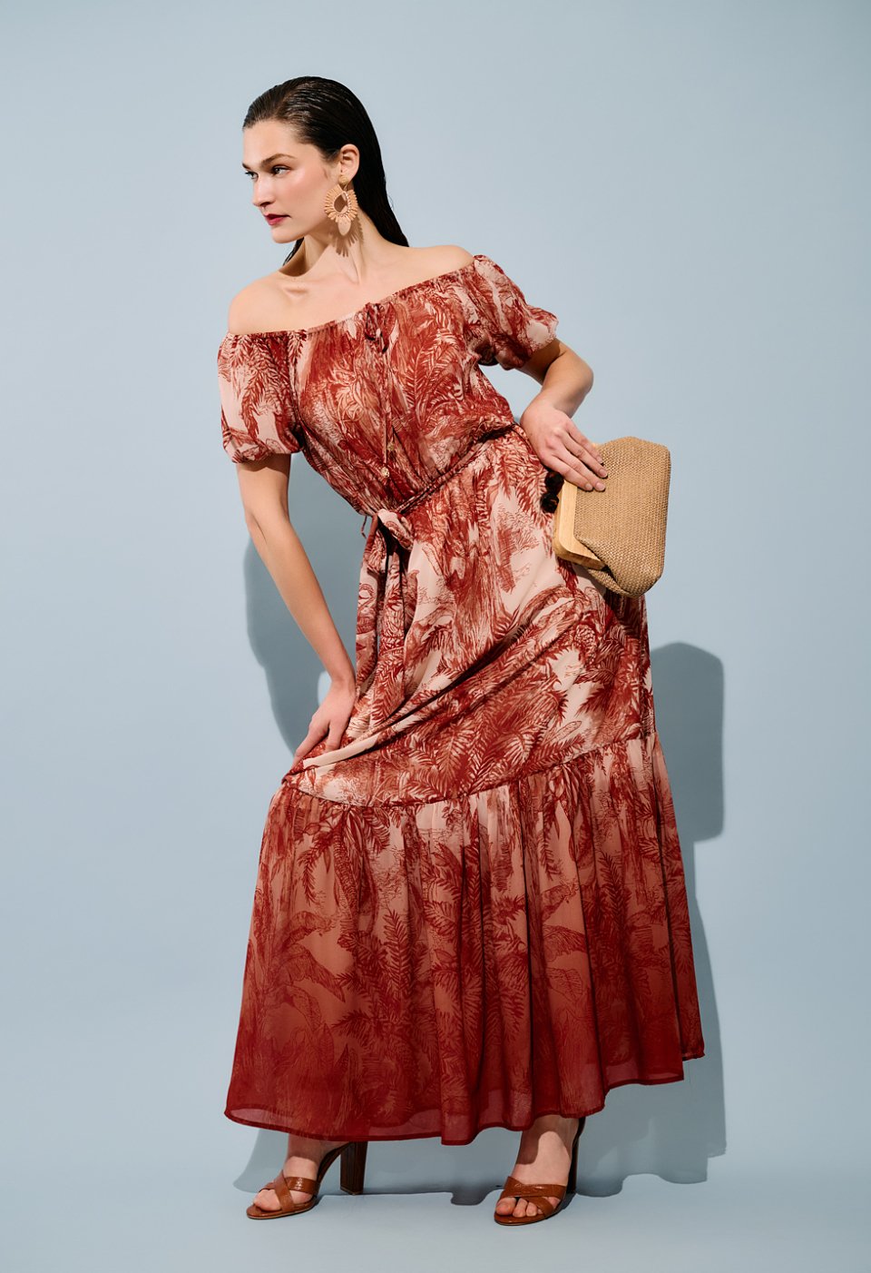 Maxi φόρεμα Off-Shoulder