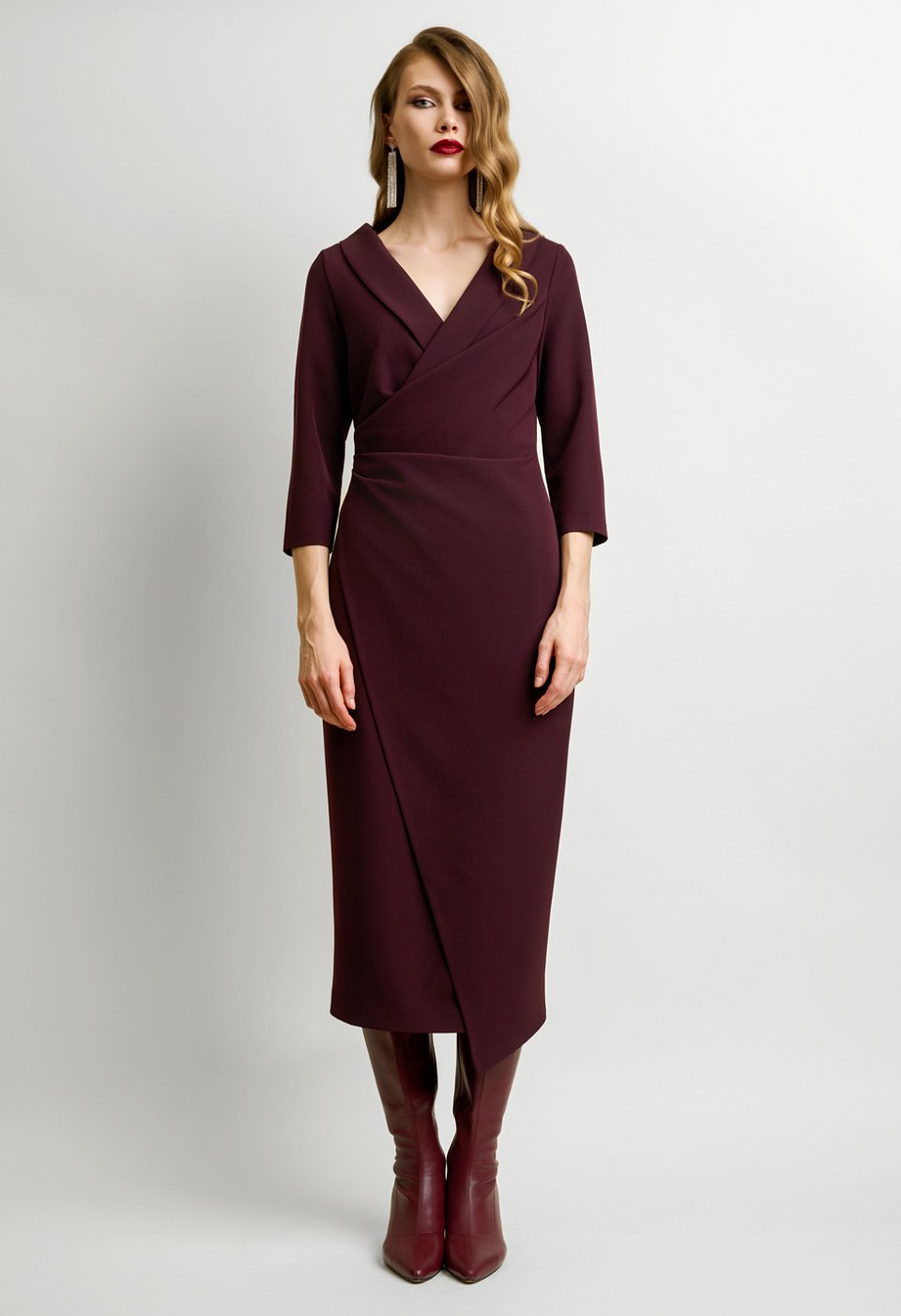 Midi wrap dress