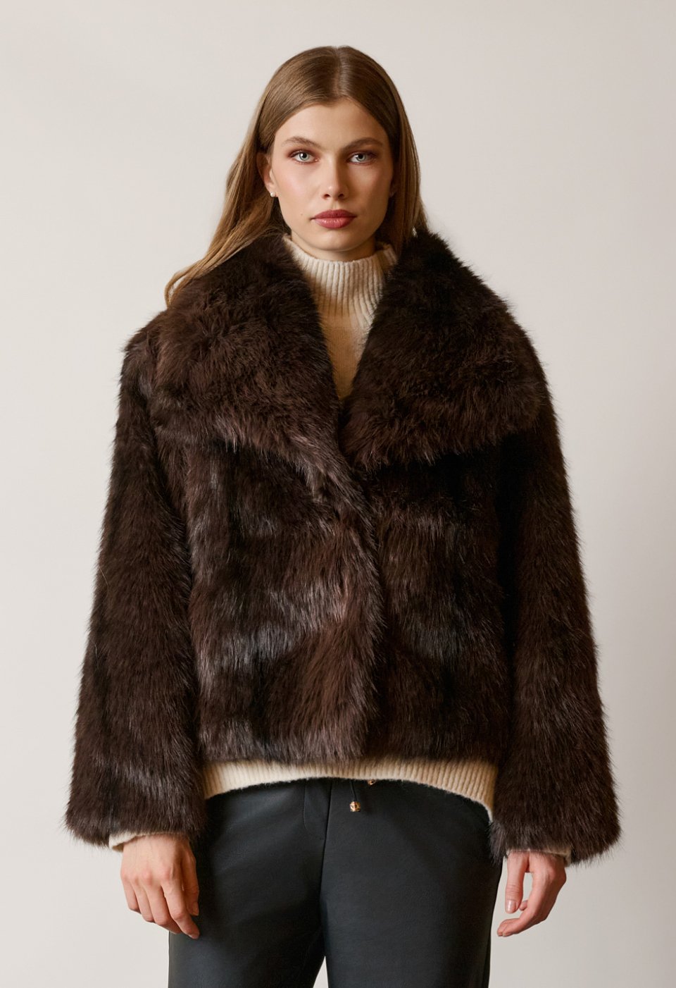 Short Luxe Faux Fur with Pockets