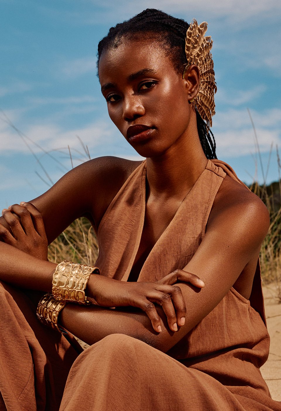 Top with draped neckline
