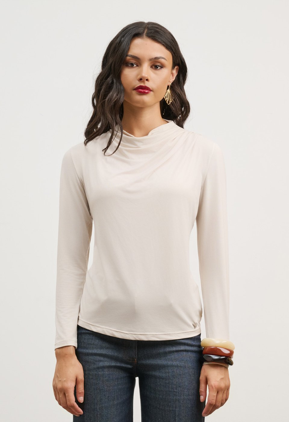 Draped blouse