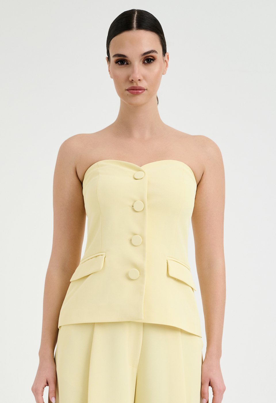 Strapless γιλέκο κοστουμιού με κουμπιά