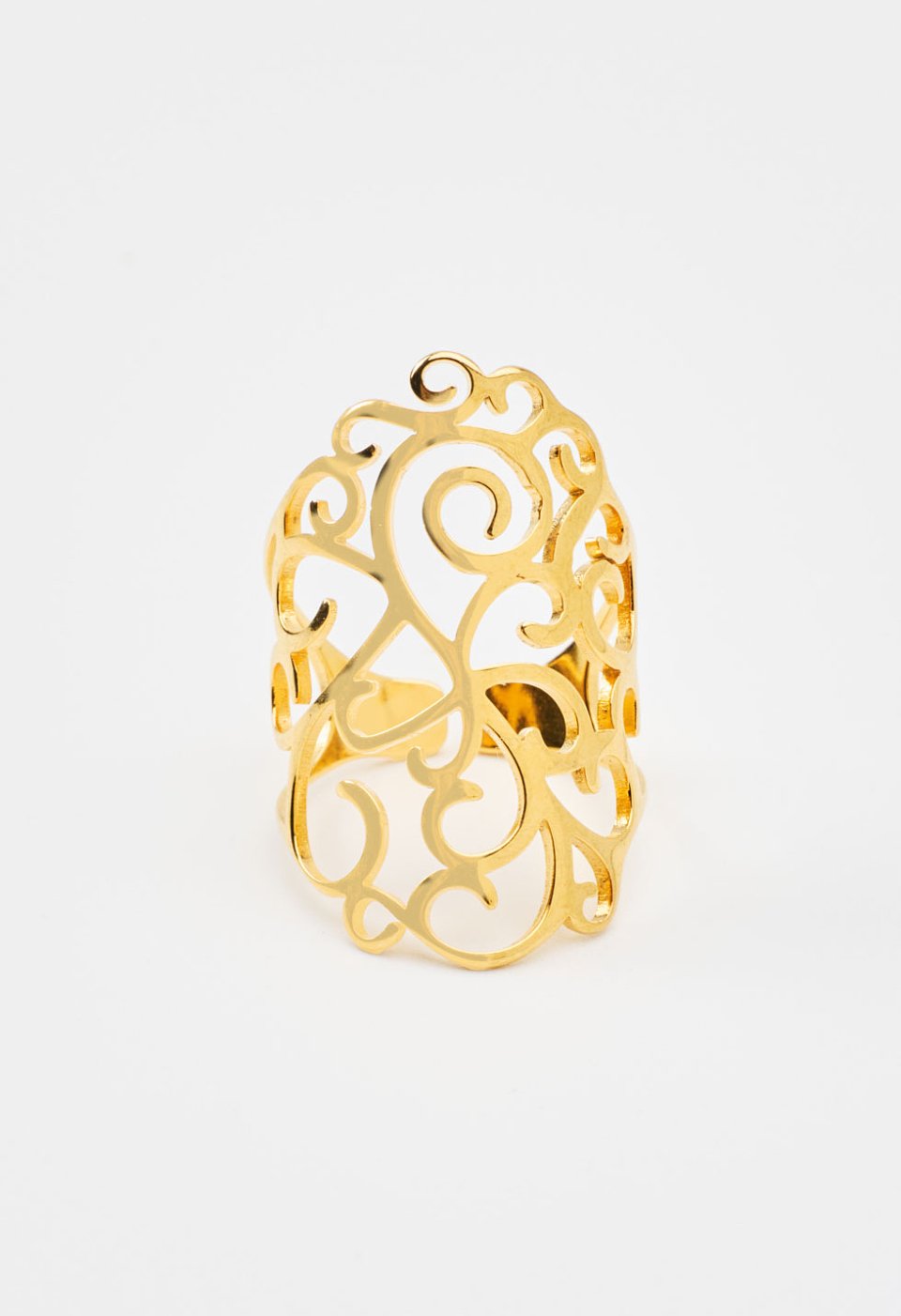 Ring with a perforated design