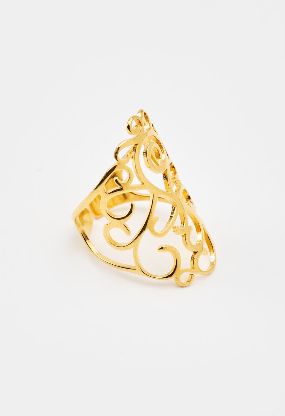 Ring with a perforated design