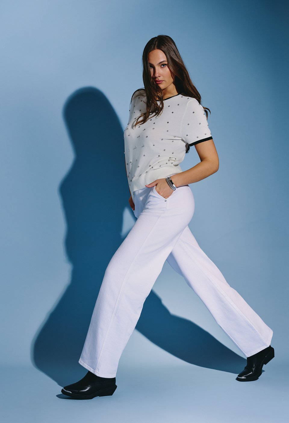 Ψηλόμεσο τζιν wide leg