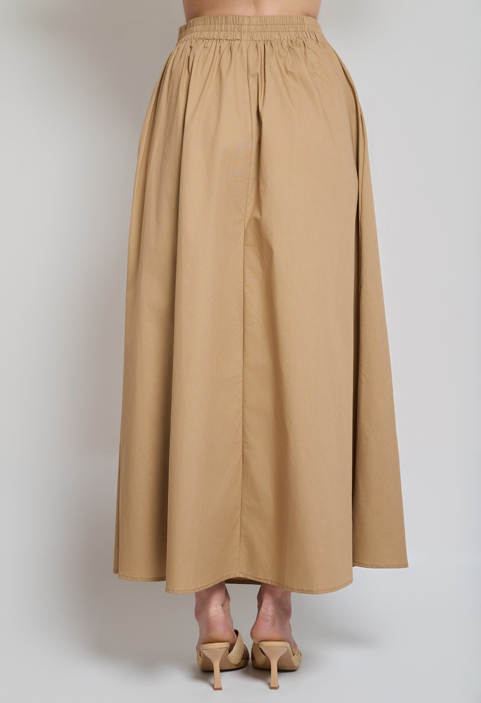 Beige set with a maxi skirt and shirt
