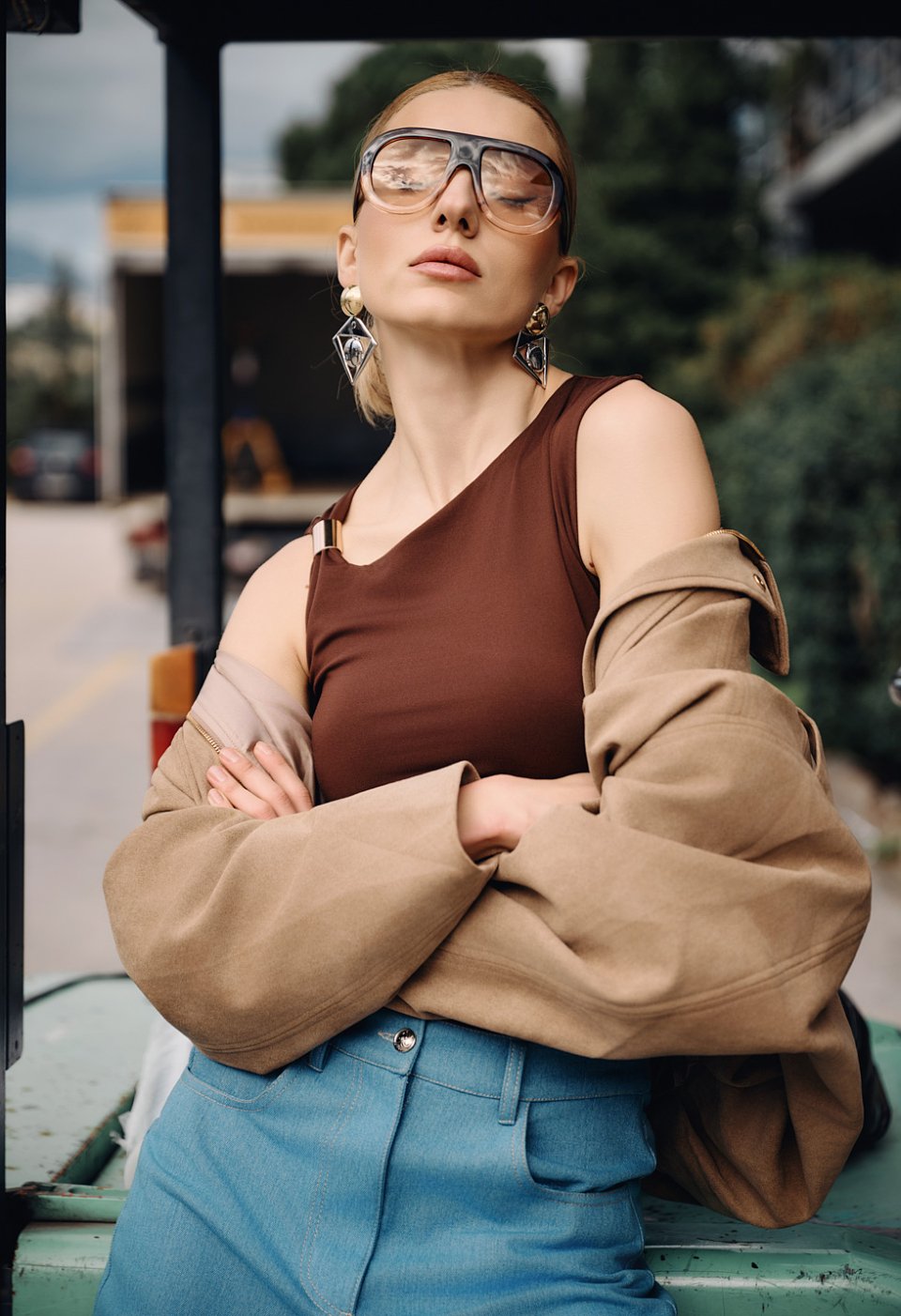 Suede bomber jacket
