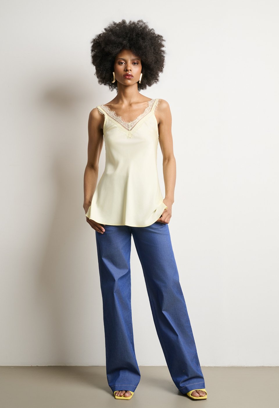 Ψηλόμεσο παντελόνι wide leg