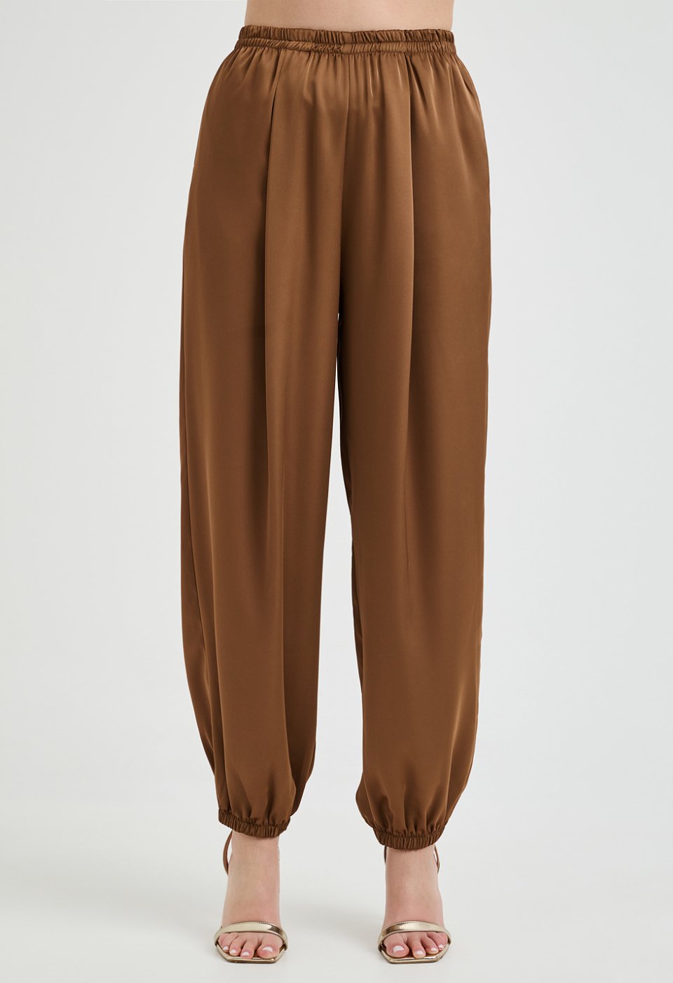 Satin jogger trousers