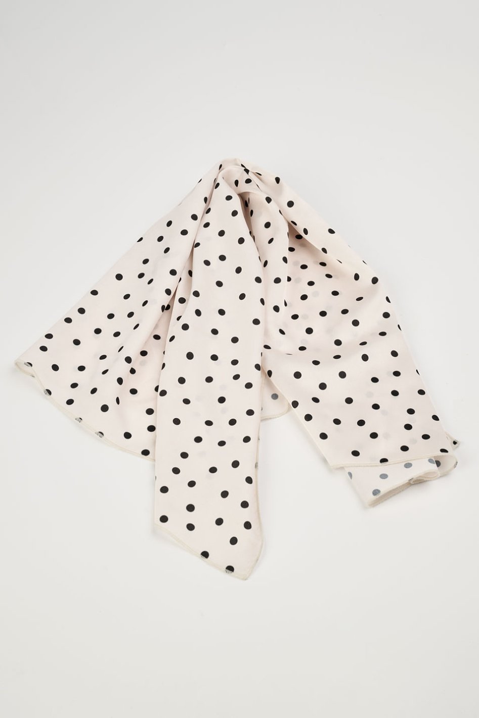 Polka dot satin scarf