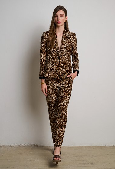 Animal print trousers
