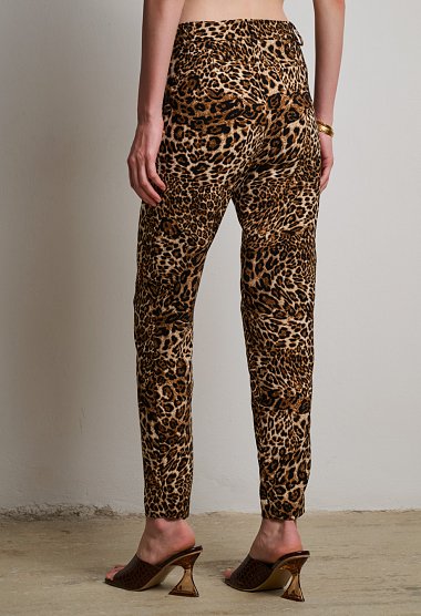 Animal print trousers
