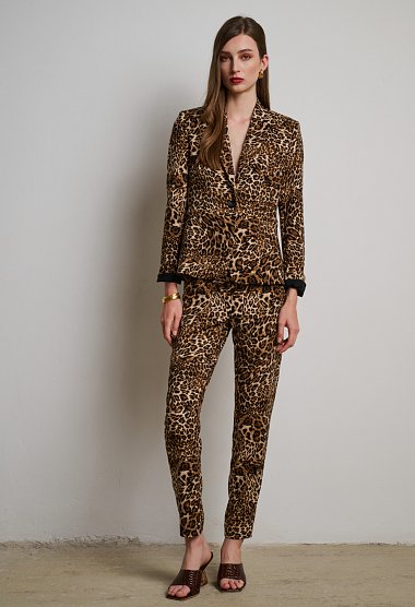Animal print trousers