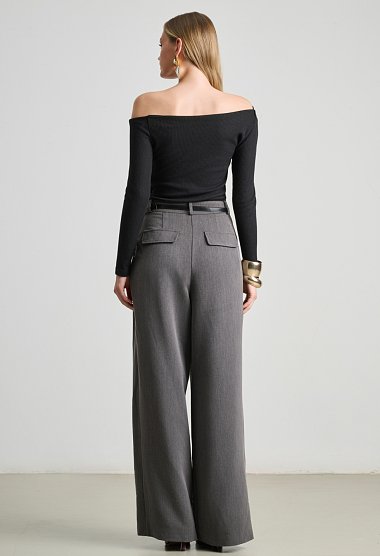 Jumpsuit featuring a combination of fabrics