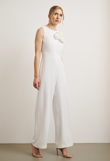 Floral-shoulder jumpsuit