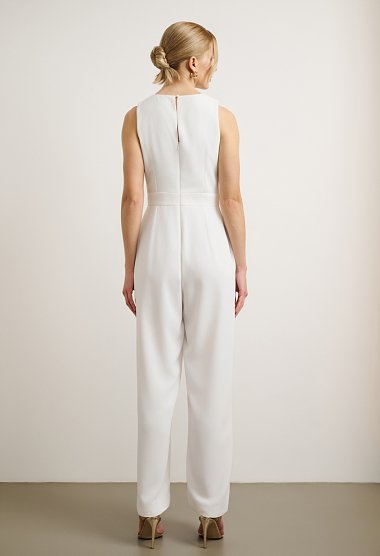 Floral-shoulder jumpsuit