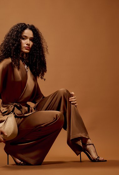 Satin trousers