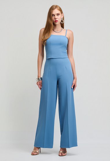 High-Waisted Wide-Leg Trousers