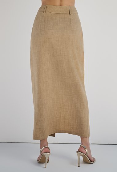 High-waisted wrap skirt