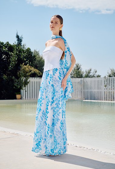 Floral maxi skirt