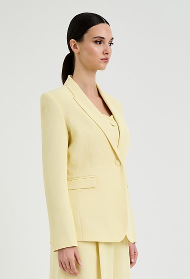Fabric blazer with lapel
