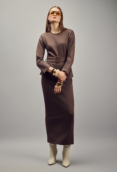 Maxi blouse and skirt set