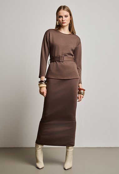 Maxi blouse and skirt set