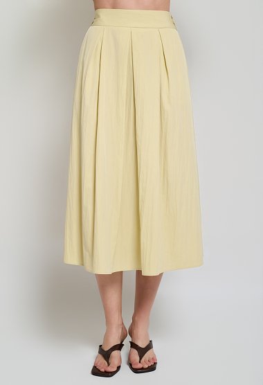 Wrap blouse and pleated midi skirt set