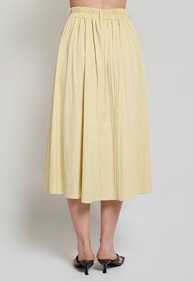 Wrap blouse and pleated midi skirt set