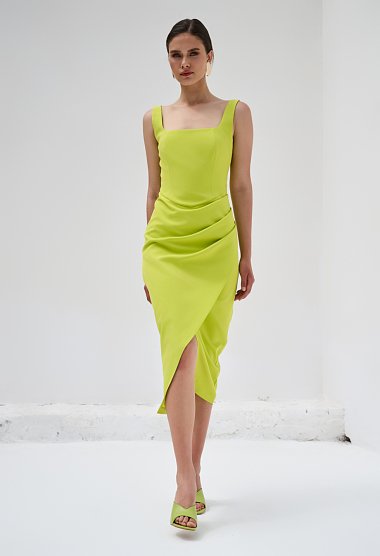 Draped midi dress