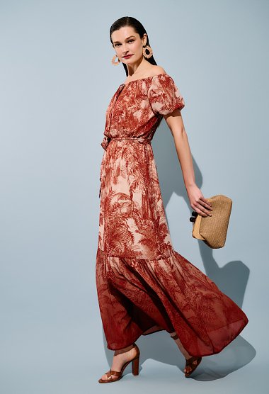 Maxi φόρεμα Off-Shoulder