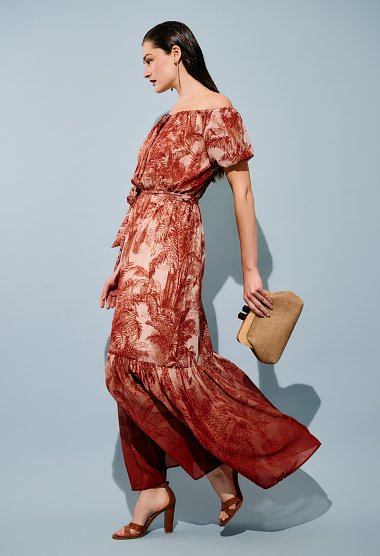 Maxi φόρεμα Off-Shoulder