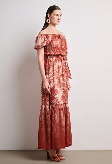 Maxi φόρεμα Off-Shoulder
