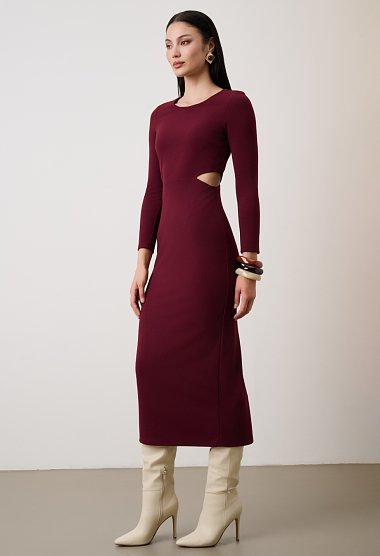 Midi dress with open sides