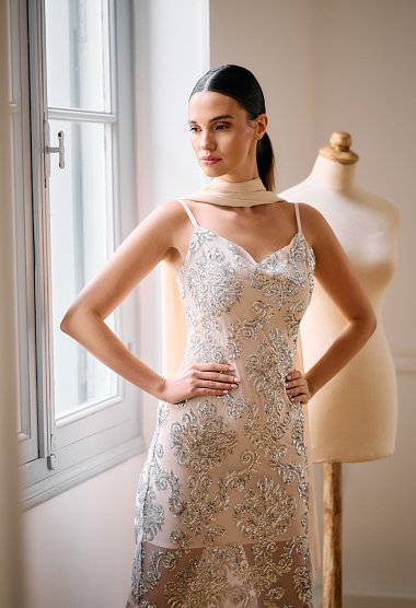 Sequin maxi evening dress
