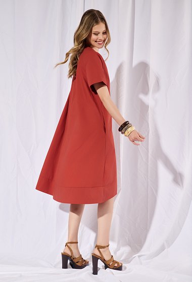 Oversized midi φόρεμα με τσέπες