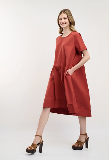 Oversized midi φόρεμα με τσέπες