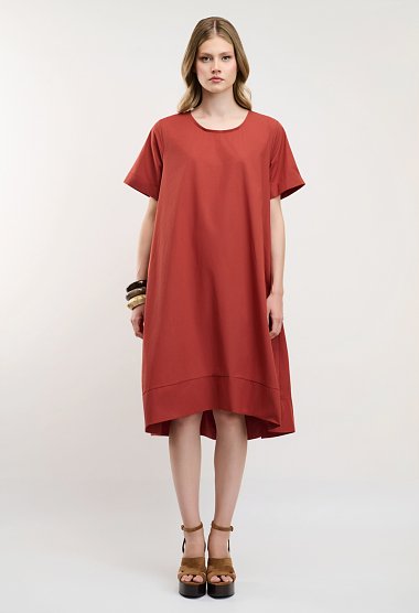 Oversized midi φόρεμα με τσέπες
